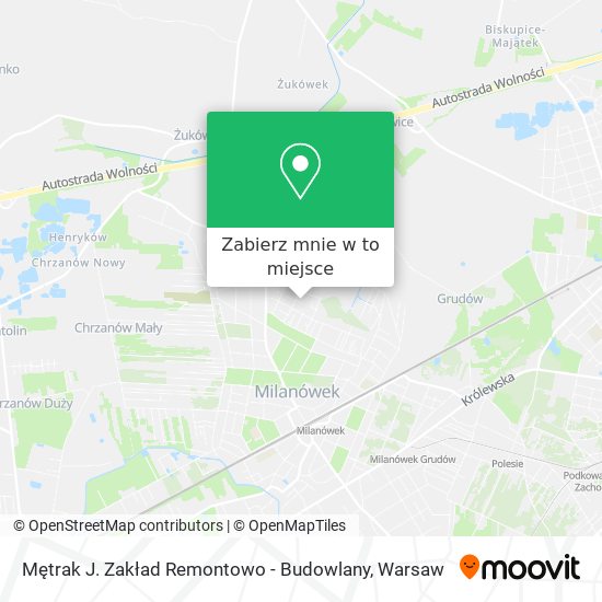 Mapa Mętrak J. Zakład Remontowo - Budowlany