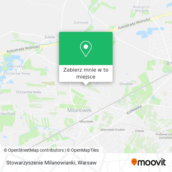 Mapa Stowarzyszenie Milanowianki