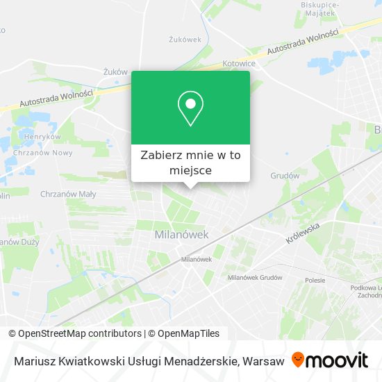 Mapa Mariusz Kwiatkowski Usługi Menadżerskie