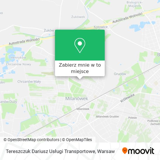 Mapa Tereszczuk Dariusz Usługi Transportowe