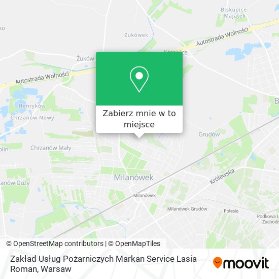 Mapa Zakład Usług Pożarniczych Markan Service Lasia Roman