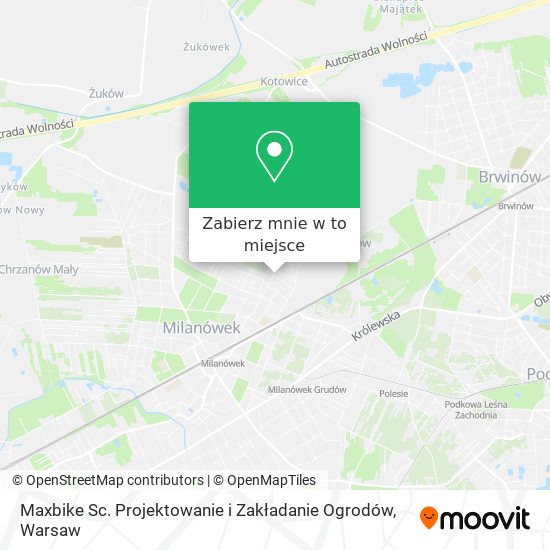 Mapa Maxbike Sc. Projektowanie i Zakładanie Ogrodów