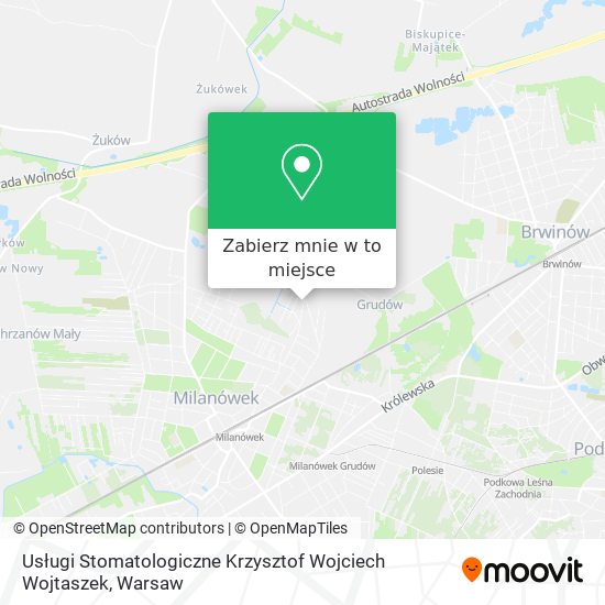 Mapa Usługi Stomatologiczne Krzysztof Wojciech Wojtaszek