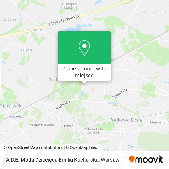 Mapa A.D.E. Moda Dziecięca Emilia Kucharska