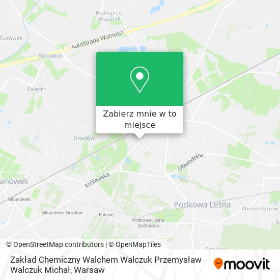 Mapa Zakład Chemiczny Walchem Walczuk Przemysław Walczuk Michał