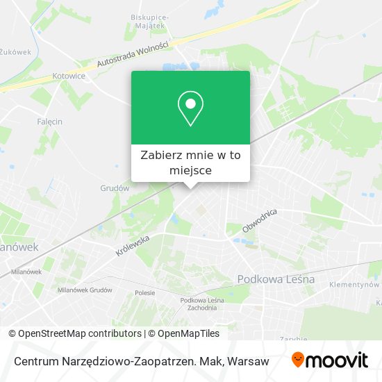 Mapa Centrum Narzędziowo-Zaopatrzen. Mak