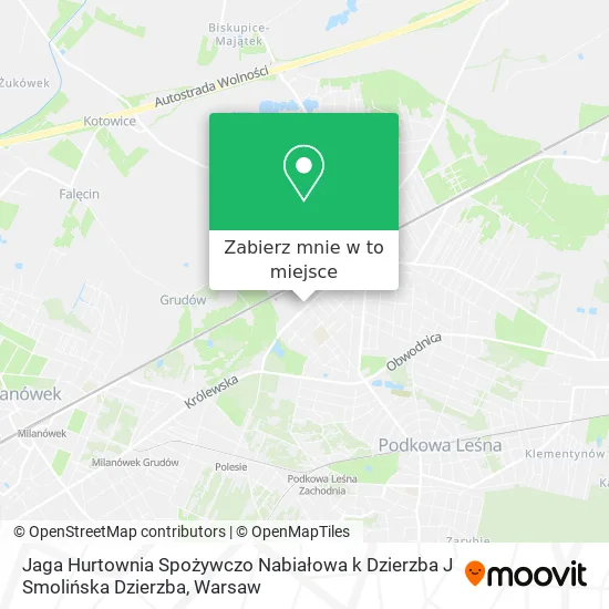 Mapa Jaga Hurtownia Spożywczo Nabiałowa k Dzierzba J Smolińska Dzierzba