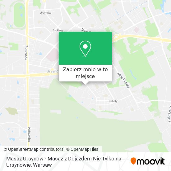 Mapa Masaż Ursynów - Masaż z Dojazdem Nie Tylko na Ursynowie