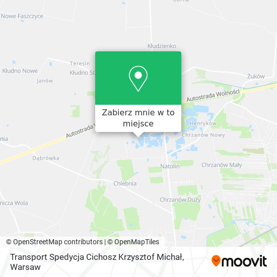 Mapa Transport Spedycja Cichosz Krzysztof Michał