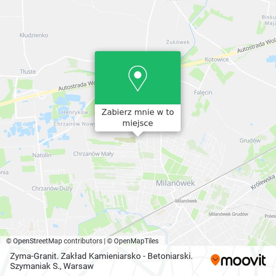 Mapa Zyma-Granit. Zakład Kamieniarsko - Betoniarski. Szymaniak S.