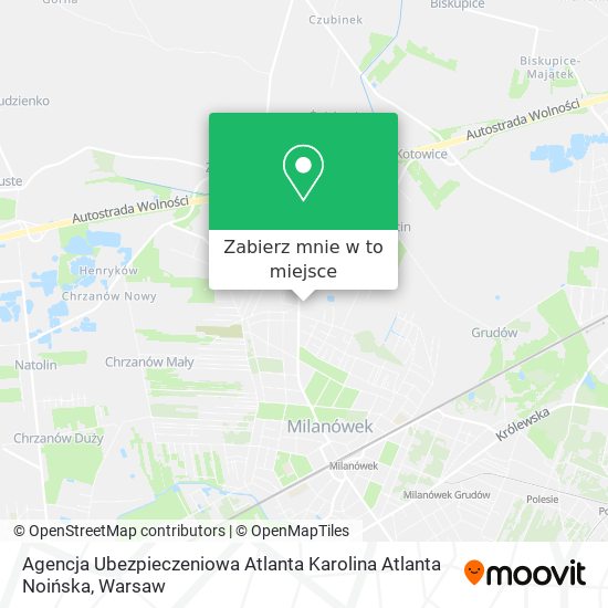 Mapa Agencja Ubezpieczeniowa Atlanta Karolina Atlanta Noińska