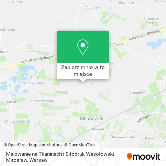 Mapa Malowanie na Tkaninach i Sitodruk Wesołowski Mirosław