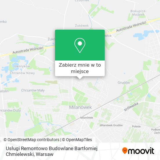 Mapa Usługi Remontowo Budowlane Bartłomiej Chmielewski