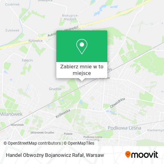 Mapa Handel Obwoźny Bojanowicz Rafał