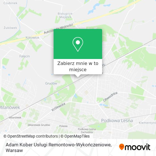 Mapa Adam Kober Usługi Remontowo-Wykończeniowe