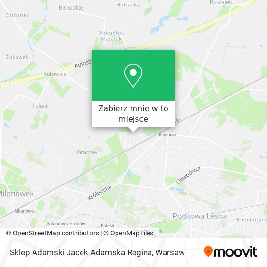 Mapa Sklep Adamski Jacek Adamska Regina