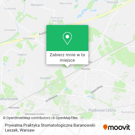 Mapa Prywatna Praktyka Stomatologiczna Baranowski Leszek