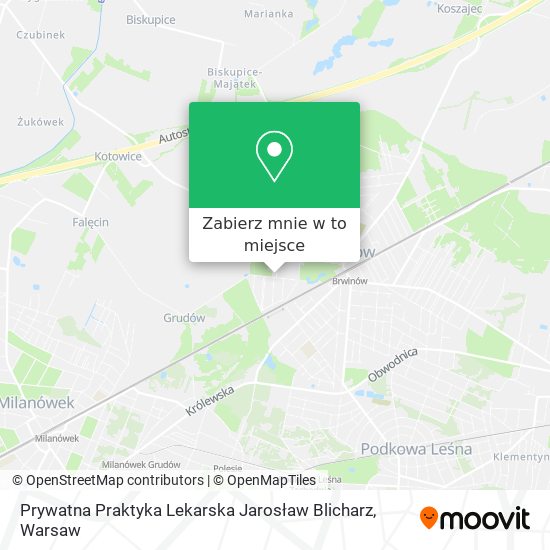 Mapa Prywatna Praktyka Lekarska Jarosław Blicharz