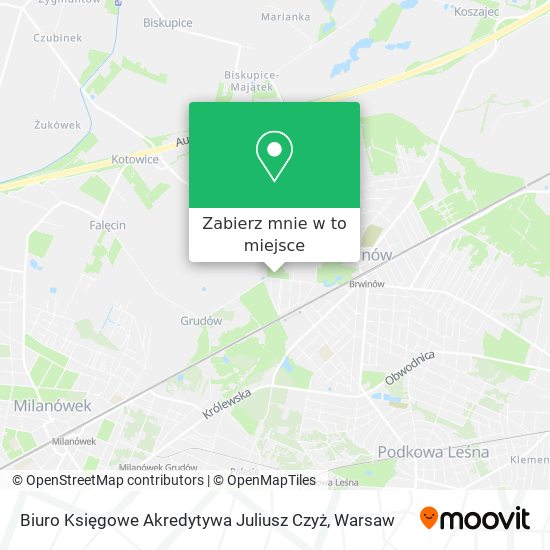 Mapa Biuro Księgowe Akredytywa Juliusz Czyż