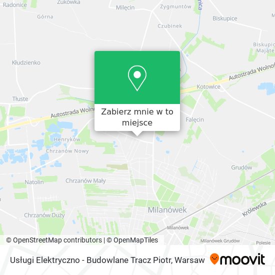 Mapa Usługi Elektryczno - Budowlane Tracz Piotr