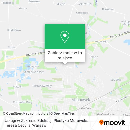 Mapa Usługi w Zakresie Edukacji Plastyka Murawska Teresa Cecylia