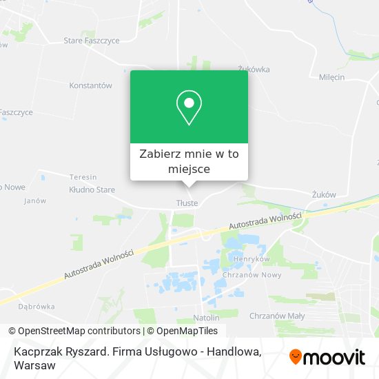 Mapa Kacprzak Ryszard. Firma Usługowo - Handlowa