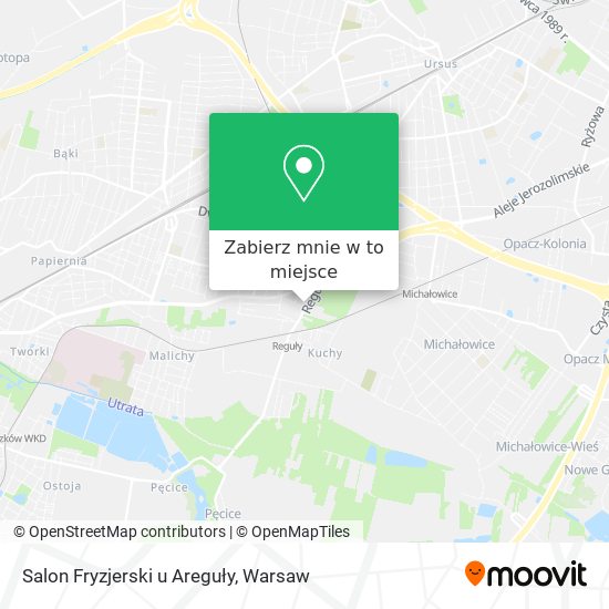 Mapa Salon Fryzjerski u Areguły