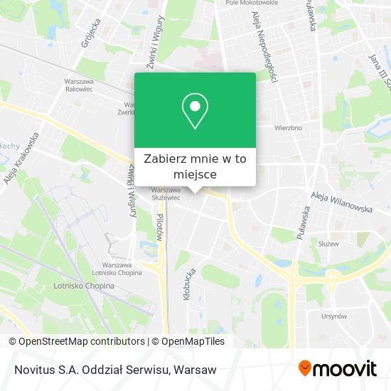 Mapa Novitus S.A. Oddział Serwisu