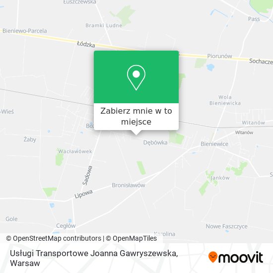 Mapa Usługi Transportowe Joanna Gawryszewska