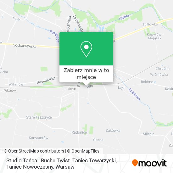 Mapa Studio Tańca i Ruchu Twist. Taniec Towarzyski, Taniec Nowoczesny