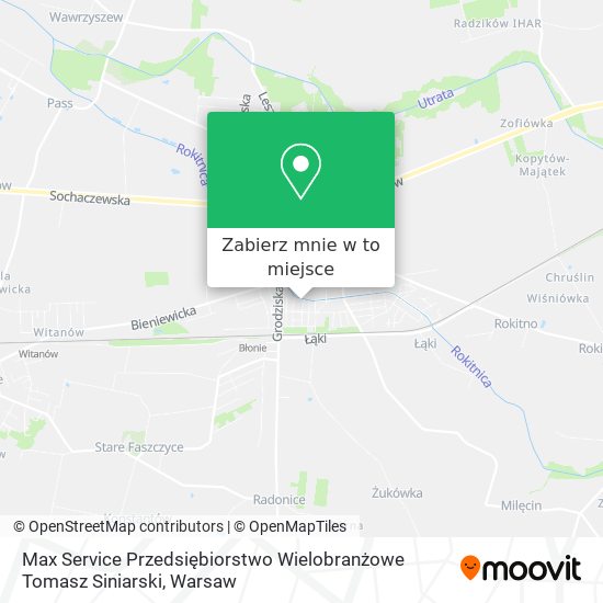 Mapa Max Service Przedsiębiorstwo Wielobranżowe Tomasz Siniarski