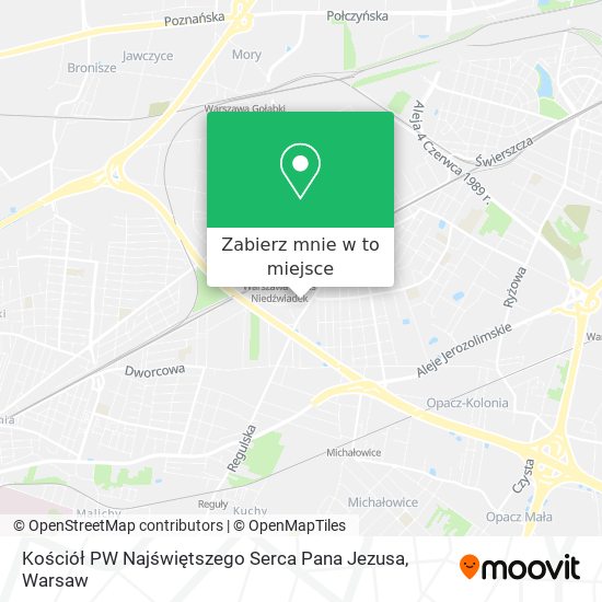 Mapa Kościół PW Najświętszego Serca Pana Jezusa