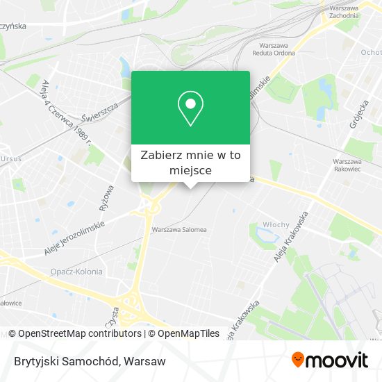 Mapa Brytyjski Samochód