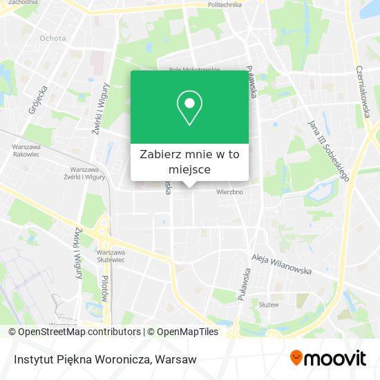 Mapa Instytut Piękna Woronicza