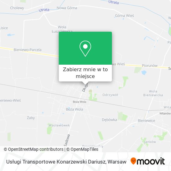 Mapa Usługi Transportowe Konarzewski Dariusz