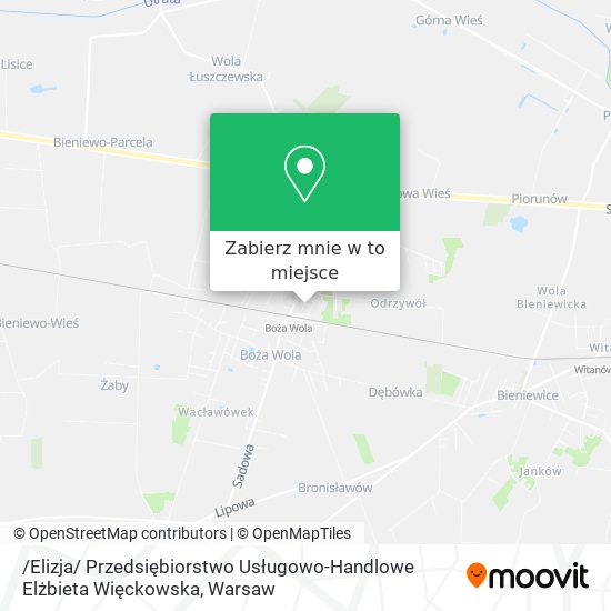 Mapa /Elizja/ Przedsiębiorstwo Usługowo-Handlowe Elżbieta Więckowska