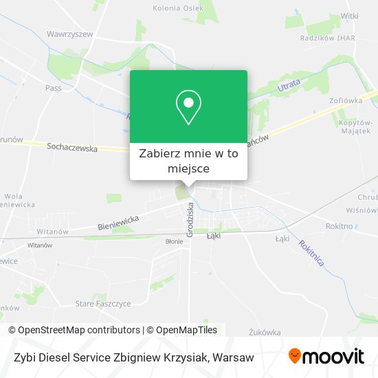 Mapa Zybi Diesel Service Zbigniew Krzysiak