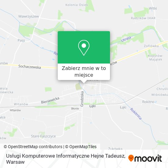 Mapa Usługi Komputerowe Informatyczne Hejne Tadeusz