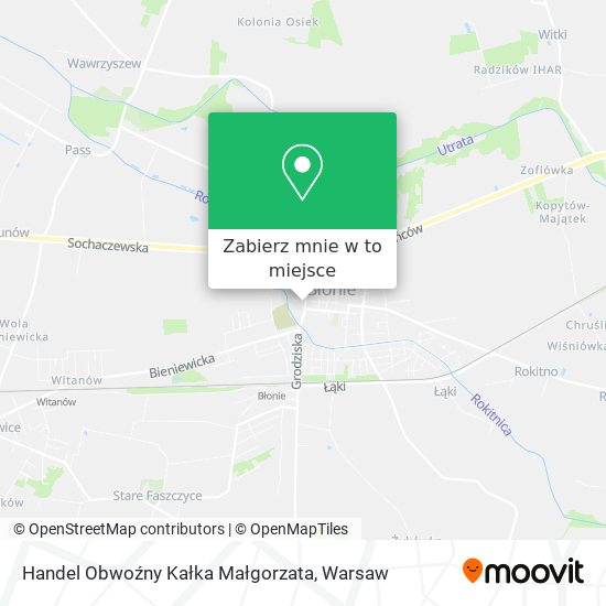 Mapa Handel Obwoźny Kałka Małgorzata