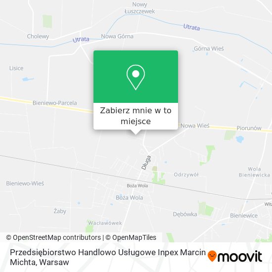 Mapa Przedsiębiorstwo Handlowo Usługowe Inpex Marcin Michta