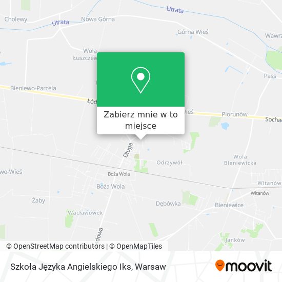 Mapa Szkoła Języka Angielskiego Iks