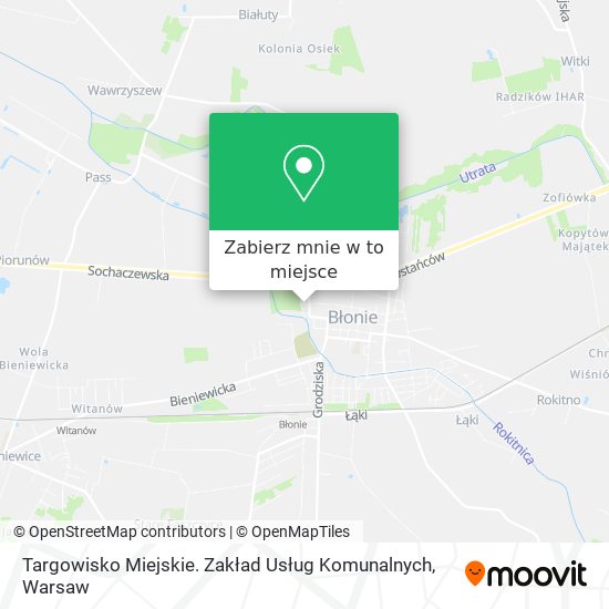 Mapa Targowisko Miejskie. Zakład Usług Komunalnych