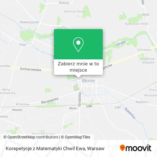 Mapa Korepetycje z Matematyki Chwil Ewa