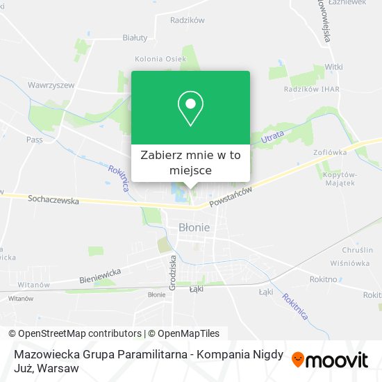 Mapa Mazowiecka Grupa Paramilitarna - Kompania Nigdy Już