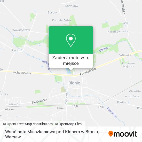 Mapa Wspólnota Mieszkaniowa pod Klonem w Błoniu