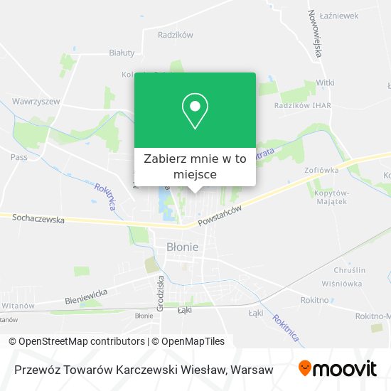 Mapa Przewóz Towarów Karczewski Wiesław