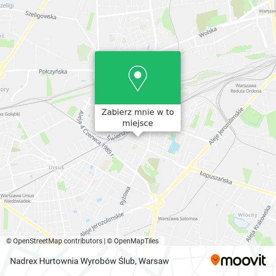 Mapa Nadrex Hurtownia Wyrobów Ślub