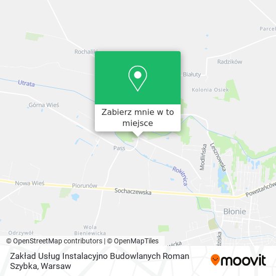 Mapa Zakład Usług Instalacyjno Budowlanych Roman Szybka