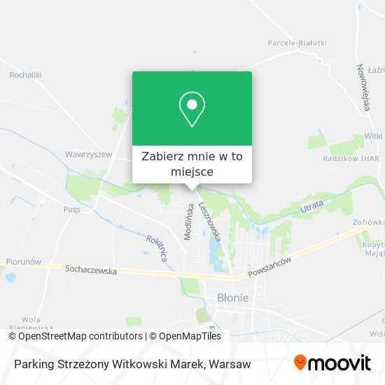 Mapa Parking Strzeżony Witkowski Marek