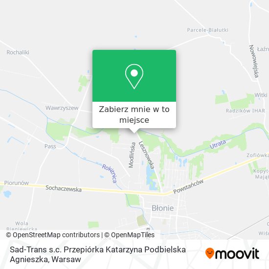 Mapa Sad-Trans s.c. Przepiórka Katarzyna Podbielska Agnieszka